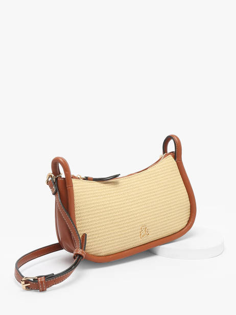 Sac BandouliÃ¨re Raphia Raphia Lulu castagnette Marron raphia YASSIR vue secondaire 2
