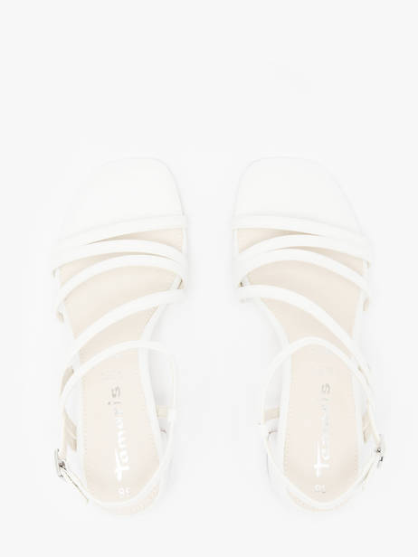 Sandales Ã  Talon En Cuir Tamaris Blanc women 42 vue secondaire 3