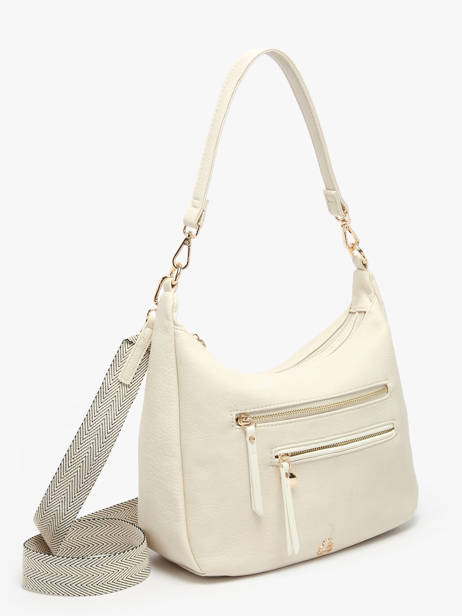 Sac PortÃ© Ã©paule Zip Lulu castagnette Beige zip VICTOR vue secondaire 2
