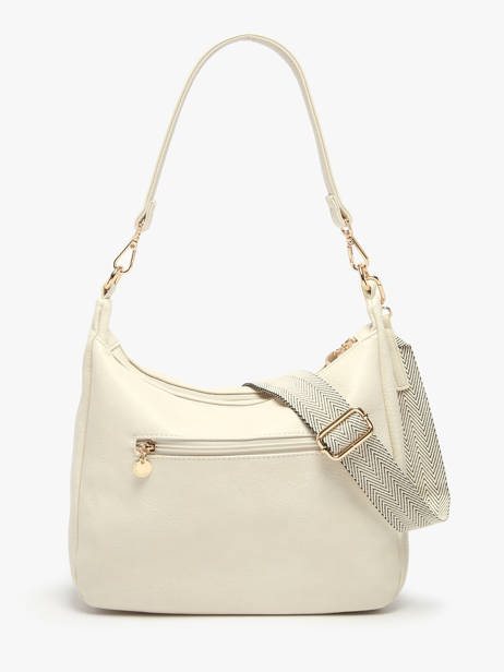 Sac PortÃ© Ã©paule Zip Lulu castagnette Beige zip VICTOR vue secondaire 4