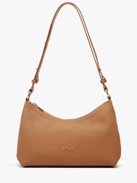Sac PortÃ© Ã©paule Victoria Cuir Nathan baume Marron victoria 91