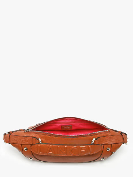 Sac BandouliÃ¨re Origami Cuir Lancel Marron origami A13379 vue secondaire 3