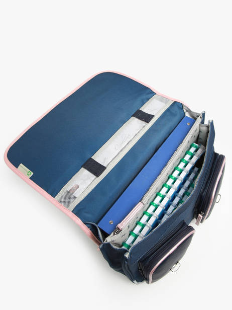 Wheeled Schoolbag 2 Compartments Cameleon Blue vintage fantasy PBVGCA38 other view 3
