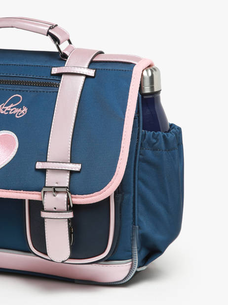 Wheeled Schoolbag 2 Compartments Cameleon Blue vintage fantasy PBVGCA38 other view 5