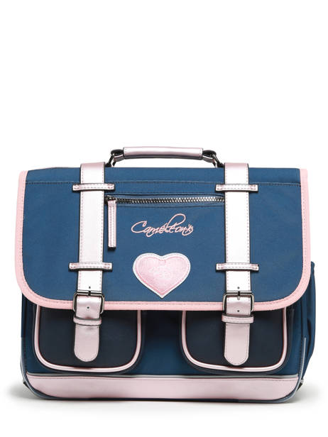 Wheeled Schoolbag 2 Compartments Cameleon Blue vintage fantasy PBVGCA38 other view 6