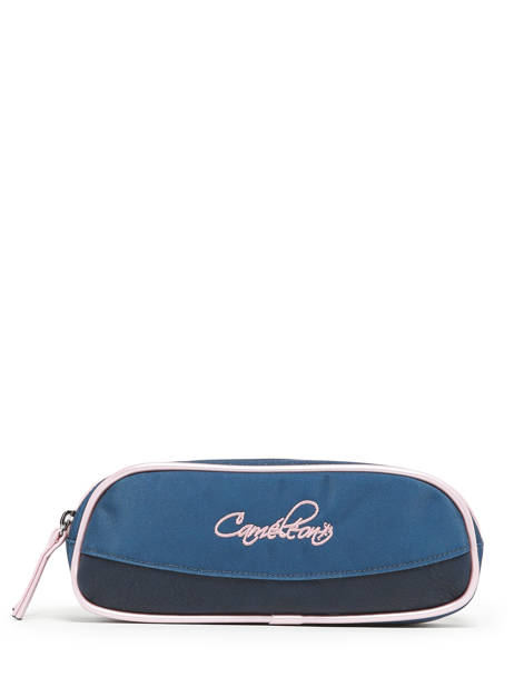 Pencil Case For Girls 2 Compartments Cameleon Blue vintage fantasy PBVGTROU other view 3