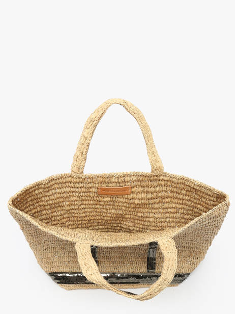 Cabas Cabas Raphia Cuir Vanessa bruno Beige cabas raphia 30V40413 vue secondaire 3
