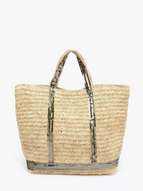 Cabas Cabas Raphia Cuir Vanessa bruno Beige cabas raphia 30V40413 vue secondaire 4