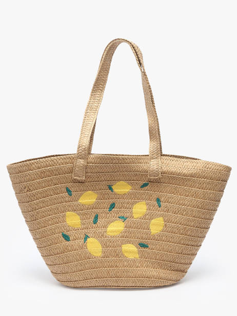 Sac PortÃ© Ã©paule Luisa Raphia Pieces Beige luisa 17155923