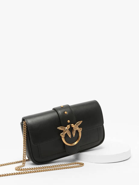 Sac BandouliÃ¨re Love Bag Icon Cuir Pinko Noir love bag icon A0F1 vue secondaire 2