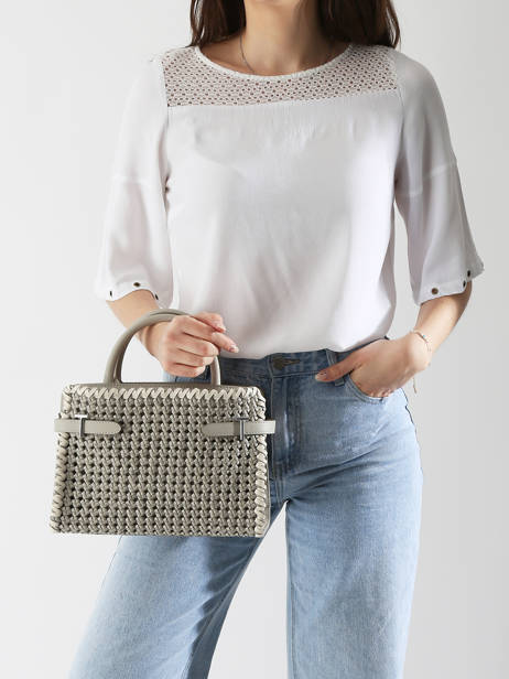 Sac PortÃ© Main Emie Cuir Le tanneur Gris emie TEMI16M3 vue secondaire 1
