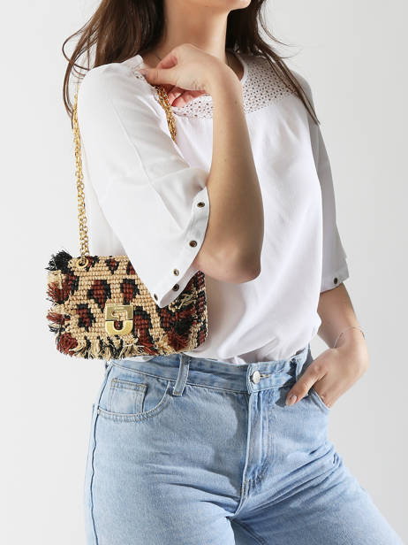 Sac BandouliÃ¨re Raphia Gerard darel Beige raphia DBS87468 vue secondaire 1