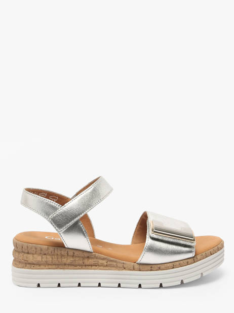 Sandales En Cuir Gabor Argent women 10