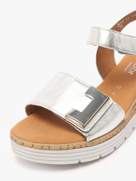 Sandales En Cuir Gabor Argent women 10 vue secondaire 2