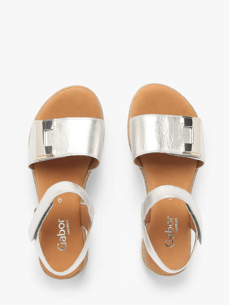 Sandales En Cuir Gabor Argent women 10 vue secondaire 3