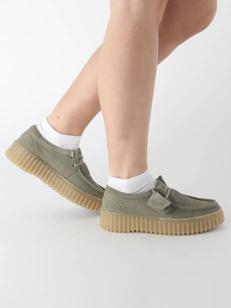 Chaussures Derbies Torhill Bee Clarks Vert women 26181190 vue secondaire 1