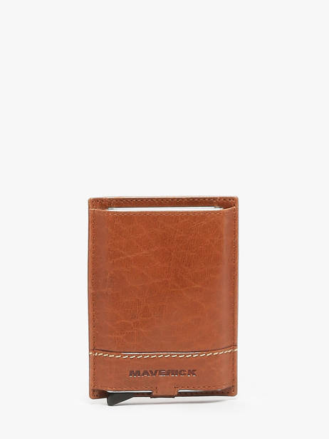 Porte-cartes Cuir Maverick Marron rough gear MAVRG061