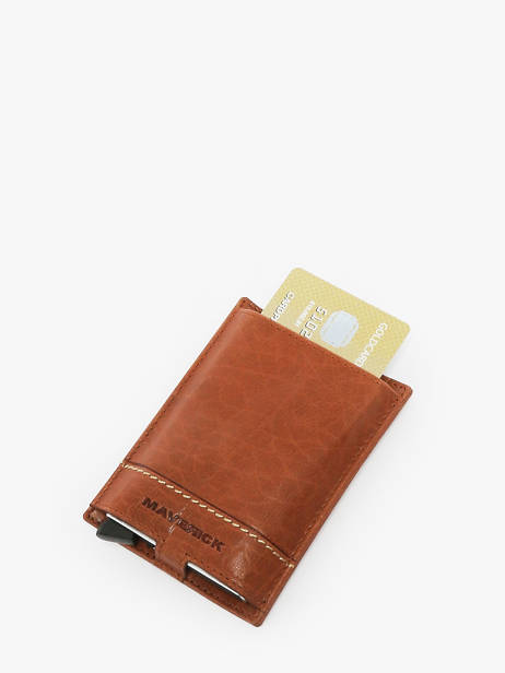 Porte-cartes Cuir Maverick Marron rough gear MAVRG061 vue secondaire 1