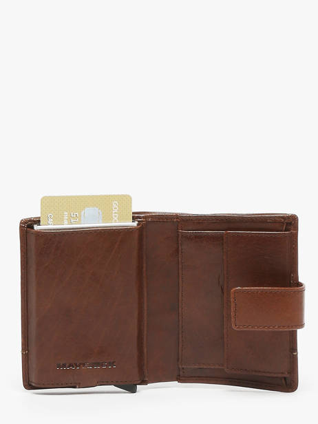 Checkholder With Coin Purse Leather Maverick Brown rough gear MAVRG063 other view 1