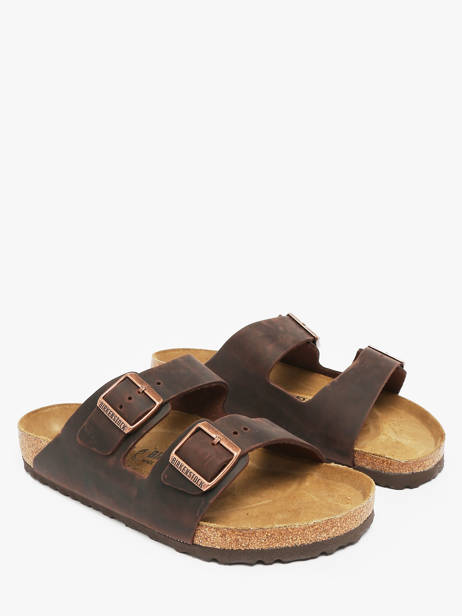 Mules En Cuir Birkenstock Marron men 52531 vue secondaire 1