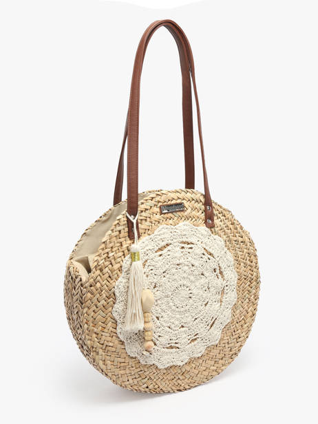 Sac PortÃ© Ã©paule Bora Paille Les tropeziennes Beige bora TZ02 vue secondaire 2