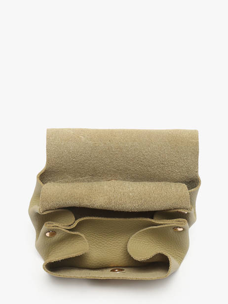 Coin Purse Leather Paul marius Green la suite GUSTASUI other view 1