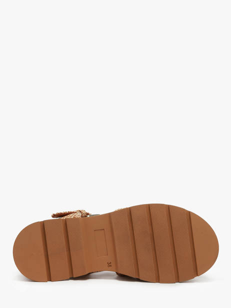 Sandales En Cuir Nuyou Beige women 37120 vue secondaire 4
