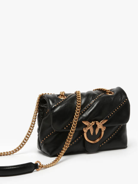 Sac Bandoulière Love Bag Puff Cuir Pinko Noir love bag puff A26T vue secondaire 1