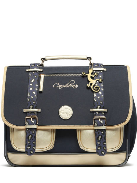 Satchel For Kids 3 Compartments Cameleon Blue vintage fantasy CA41 other view 6