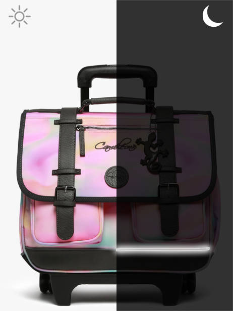 Wheeled Schoolbag For Kids 2 Compartments Cameleon Pink vintage fantasy CR38 other view 8