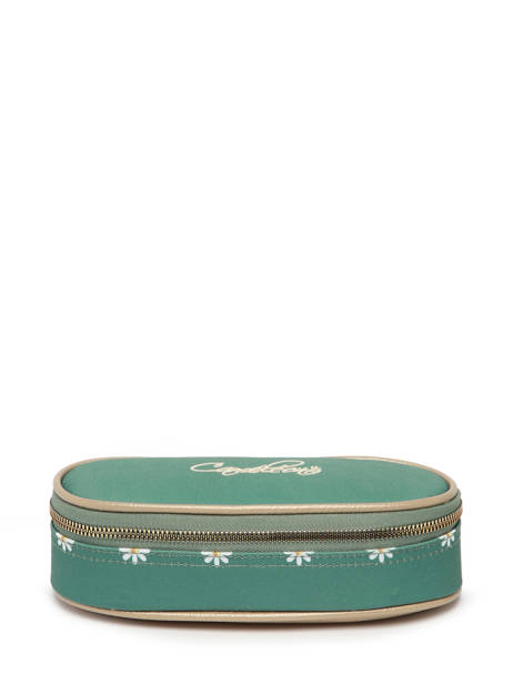 1-compartment Vintage Fantasy Pencil Pouch Cameleon Green vintage fantasy PLUM other view 3