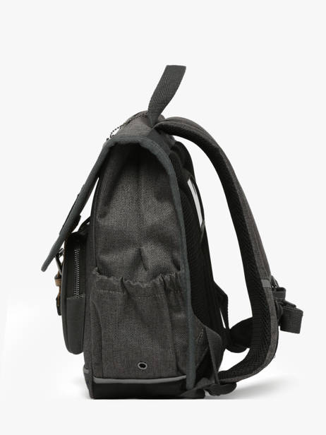 Sac Ã  Dos 1 Compartiment Cameleon Gris vintage urban SD30 vue secondaire 2