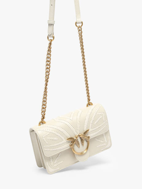 Sac Bandoulière Love Bag Icon Cuir Pinko Beige love bag icon A2C3 vue secondaire 2