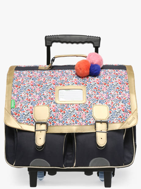2-compartment Wheeled Satchel Tann's Blue les fantaisies f 43265