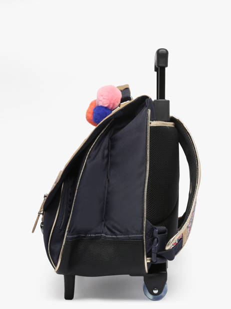 2-compartment Wheeled Satchel Tann's Blue les fantaisies f 43265 other view 2
