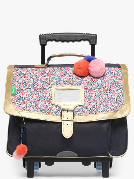 2-compartment Wheeled Satchel Tann's Blue les fantaisies f 42265