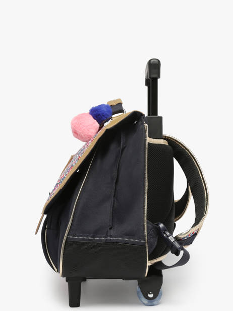2-compartment Wheeled Satchel Tann's Blue les fantaisies f 42265 other view 2