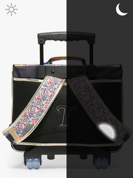 2-compartment Wheeled Satchel Tann's Blue les fantaisies f 42265 other view 6