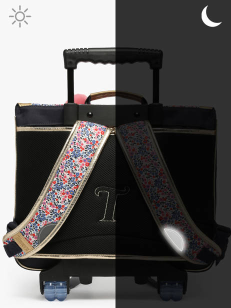 2-compartment Wheeled Satchel Tann's Blue les fantaisies f 43265 other view 6