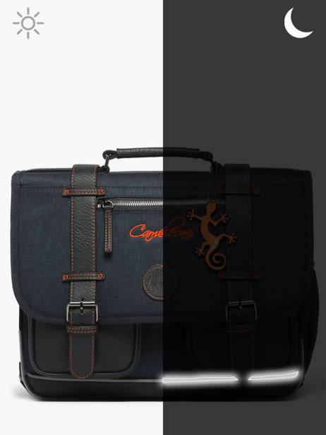 Satchel For Kids 2 Compartments Cameleon Blue vintage urban CA38 other view 8