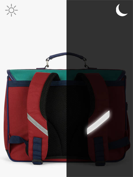 Cartable 2 Compartiments Caramel et cie Vert fier GA vue secondaire 5