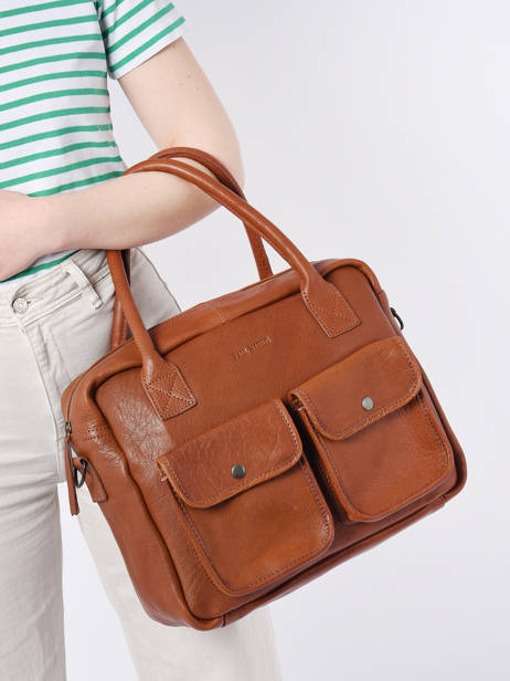 Sac Le Dandy A4 Cuir Paul marius Marron vintage S vue secondaire 1