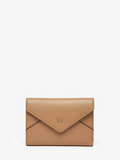 Portefeuille Cuir Yves renard Beige enveloppe 29223