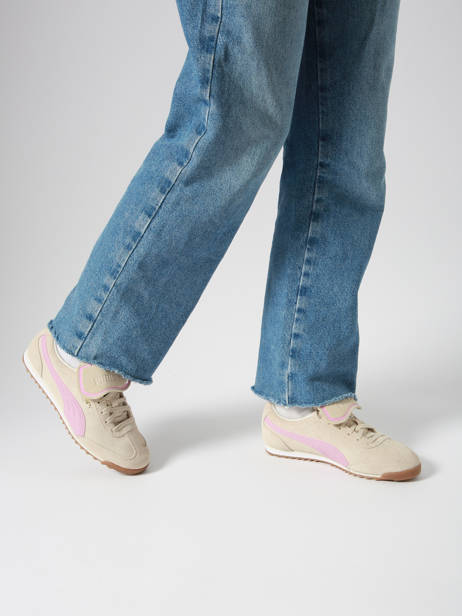 Sneakers In Leather Puma White women 40378001 other view 1
