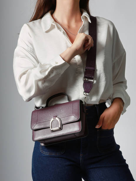 Sac Bandoulière S Altesse Cuir Etrier Violet altesse EALT048S vue secondaire 1