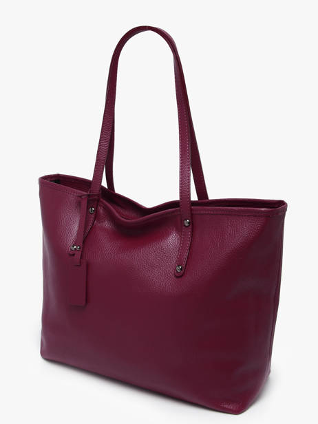 Leather Caviar Tote Bag Milano Violet caviar CA19111N other view 2