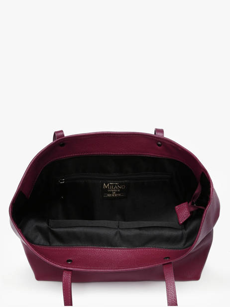 Leather Caviar Tote Bag Milano Violet caviar CA19111N other view 3