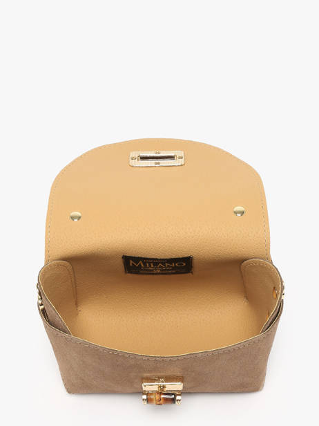 Crossbody Bag Velvet Leather Milano Brown velvet VE24117 other view 3