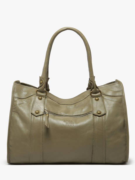 Sac Shopping A4 Cow Cuir Basilic pepper Vert cow BCOW31