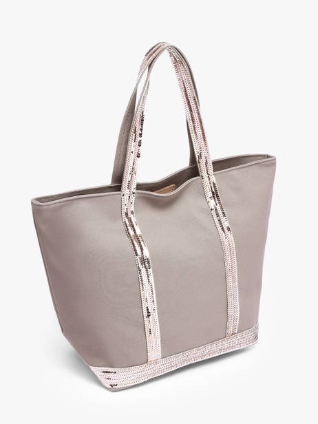 Sac Porté Main Cabas Coton Vanessa bruno Gris cabas 1V40378 vue secondaire 2